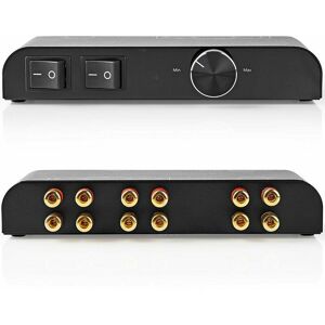 LOOPS 2 Way Stereo Speaker Splitter & Volume Control Hi Fi Loudspeaker Audio Switch