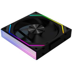 Tlily - V2RS Case Fan Magic Block Free Splicing 120mm pc Computer 12V Chassis Lian 3PIN 5V argb Divine Light Li Black,A