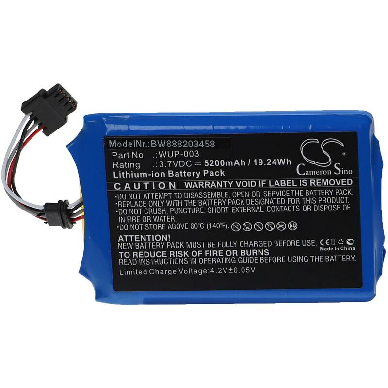 Battery Replacement for Nintendo WUP-003 for Games Console Controller (5200 mAh, 3.7 v, Li-ion) - Vhbw
