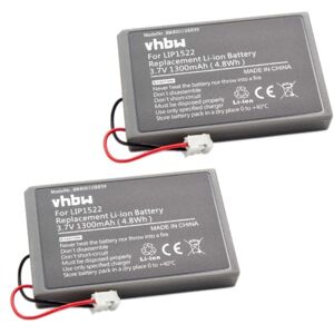 2x Replacement Battery compatible with Sony Dualshock 4, CUH-ZCT1E, CUH-ZCT1H, CUH-ZCT1U Games Console Controller (1300 mAh, 3.7 v, Li-ion) - Vhbw