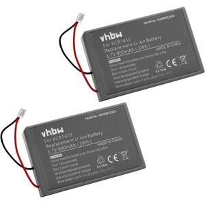 2x Replacement Battery compatible with Sony PS4 Dualshock Controller V2 Games Console Controller (800mAh, 3.7V, Li-Ion) - Vhbw