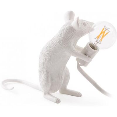 PRIVATEFLOOR Table Lamp - Mouse Rat Kids Lamp - Resina White PRIVATEFLOOR Table Lamp - Mouse Rat Kids Lamp - Resina White