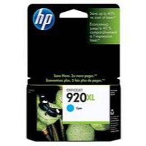 Hewlett Packard HP HP 920XL Cyan High Yield Ink Cartridge 8ml for HP OfficeJet 6000/6500/7000/75 - Cyan