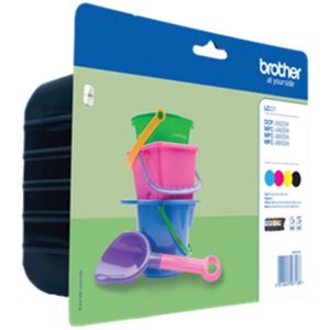 Liderpapel - Brother Brother Black Cyan Magenta Yellow Ink Cartridge 7ml 3 x 4ml 4 Pack - LC2