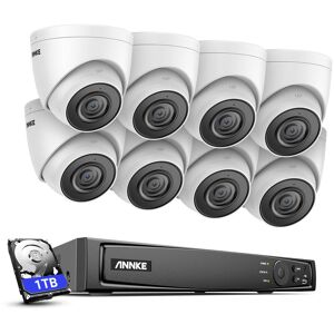 8Channel H.265+ PoE Security System nvr 8×3K Outdoor PoE ip Security Camera Built-in Microphone Email Alert Camera Kit- 1TB hdd - Annke