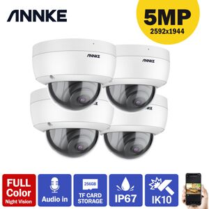 5MP Vandal Resistant Outdoor PoE ip Camera Built-in mic Surveillance IP67 Weatherproof Camera - 4.4MM - Annke