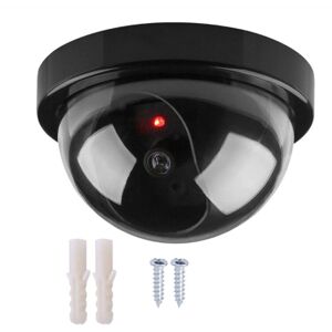 Dummy Camera, Dummy Indoor and Outdoor Security Dome Camera with Flashing Red led Light (2 Pack) - Alwaysh