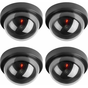 Groofoo - Dummy Cameras, Fake Security cctv Dome Camera with led Flashing Light for Business Stores Home, Indoor Outdoor Use (4 Pack)