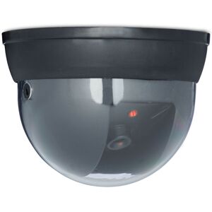 Relaxdays - Dome Dummy Camera with led Light, With Adjustable Camera Blink, Security Camera, Fake Camera, Black