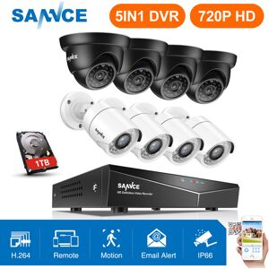 1080P Home Security Night Vision Waterproof Surveillance Kit 8Camera 8CH 1080N cctv dvr Video Recorder -1TB hdd - Sannce