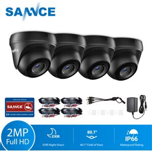 Sannce - 1080p Home Wired Security cctv Camera with exir Night Vision IP66 Waterproof for Outdoor Indoor Video Surveillance 4 Cameras