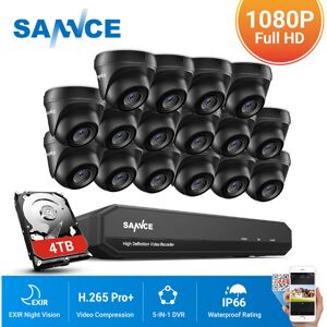 Sannce - 16CH 1080p 5 in 1 hd dvr Wired Security Camera System With 1080p Surveillance cctv hd Cameras for House Outdoor Videosurveillance Kits 16