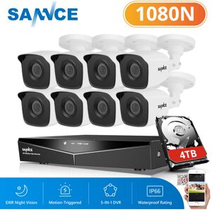 8 x tvi 1080P cctv Bullet Waterproof Cameras 8CH 1080P Home Surveillance Camera System Security Kit -4TB hdd - Sannce