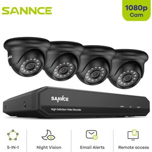 Sannce - 8CH 1080p Full hd 5-in-1 Hybrid Digital Video Recorder dvr Security Camera System With 2MP Analog Cameras for Outdoor Wired cctv Kits 4