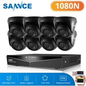 Sannce - 8TVI 1080P hd Camera Night Vision Surveillance Kit 8-Channel 1080P Lite Wired Home Security Camera System dvr Recorder