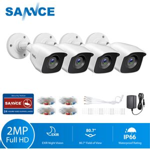 SANNCE Home 1080p Wired Security CCTV Camera with EXIR Night Vision IP66 Waterproof for Outdoor Indoor Video Surveillance 4 Cameras