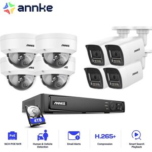 ANNKE 12MP Outdoor cctv Kit, 16CH nvr with 8X 12MP PoE ip Cameras Color Night Vision, Remote Access Surveillance Camera Kit, 4 Bullet + 4 Dome, 4TB hdd ANNKE 12MP Outdoor cctv Kit, 16CH nvr with 8X 12MP PoE ip Cameras Color Night Vision, Remote Access Surveillance Camera Kit, 4 Bullet + 4 Dome, 4TB hdd