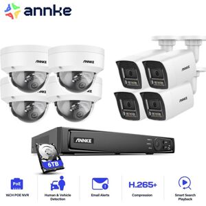 ANNKE 12MP Outdoor cctv Kit, 16CH nvr with 8X 12MP PoE ip Cameras Color Night Vision, Remote Access Surveillance Camera Kit, 4 Bullet + 4 Dome, 6TB hdd ANNKE 12MP Outdoor cctv Kit, 16CH nvr with 8X 12MP PoE ip Cameras Color Night Vision, Remote Access Surveillance Camera Kit, 4 Bullet + 4 Dome, 6TB hdd