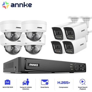 ANNKE 12MP Outdoor CCTV System, 16CH NVR with 8X 12MP PoE IP Cameras, Color Night Vision, Access Remote Surveillance Camera Kit, 4 Bullet + 4 Dome ANNKE 12MP Outdoor CCTV System, 16CH NVR with 8X 12MP PoE IP Cameras, Color Night Vision, Access Remote Surveillance Camera Kit, 4 Bullet + 4 Dome