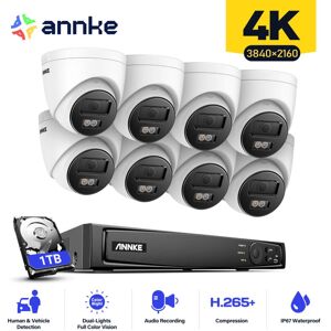 ANNKE 8MP cctv Kits 16CH PoE nvr 8 × Turret Cameras Outdoor Indoor Smart ir Night Vision Motion Detection Remote Monitoring Security Camera System - 1TB ANNKE 8MP cctv Kits 16CH PoE nvr 8 × Turret Cameras Outdoor Indoor Smart ir Night Vision Motion Detection Remote Monitoring Security Camera System - 1TB