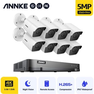 Annke - 16CH video surveillance cctv kit 4K 5 in 1 dvr 8×5MP cameras ir night vision remote monitoring waterproof security system Annke - 16CH video surveillance cctv kit 4K 5 in 1 dvr 8×5MP cameras ir night vision remote monitoring waterproof security system
