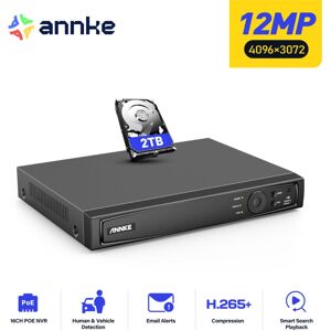 Annke - 16CH H.265+ poe nvr 8MP cctv Camera System Network Video Recorder For 5MP 8MP ip poe Camera - 2TB hdd Annke - 16CH H.265+ poe nvr 8MP cctv Camera System Network Video Recorder For 5MP 8MP ip poe Camera - 2TB hdd