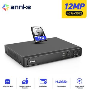 Annke - 16CH poe nvr Network Video Recorder nvr 24/7 Surveillance Recording Motion Detection 4K PoE cctv nvr -1TB hdd Annke - 16CH poe nvr Network Video Recorder nvr 24/7 Surveillance Recording Motion Detection 4K PoE cctv nvr -1TB hdd