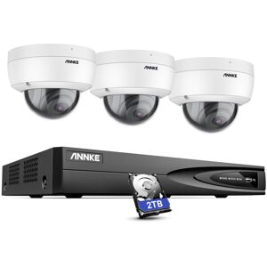 Annke - 3Camera 8 Channel nvr ip 3K ir Network Camera Security Camera System H.265+ Color Night Vision Audio Record IP67 Weatherproof cctv Kit - 2TB Annke - 3Camera 8 Channel nvr ip 3K ir Network Camera Security Camera System H.265+ Color Night Vision Audio Record IP67 Weatherproof cctv Kit - 2TB