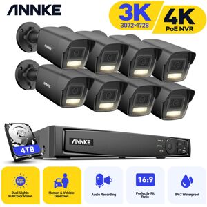 Annke - 4K 16CH H.265+ poe nvr Video Surveillance System With 3K Security 8× Cameras exir 2.0 Night Vision 24/7 Surveillance Recording - 4TB hdd Annke - 4K 16CH H.265+ poe nvr Video Surveillance System With 3K Security 8× Cameras exir 2.0 Night Vision 24/7 Surveillance Recording - 4TB hdd