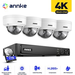 Annke - 4K poe nvr, 4 × 8MP cctv Camera System Person exir Night Vision Security Cameras cctv Kit Audio Recording - 1TB hdd Annke - 4K poe nvr, 4 × 8MP cctv Camera System Person exir Night Vision Security Cameras cctv Kit Audio Recording - 1TB hdd