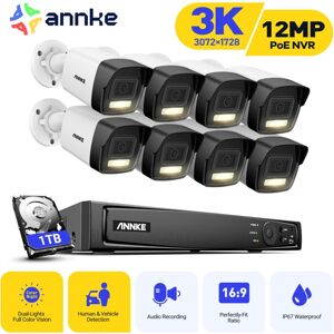 Annke - 4K Ultra hd poe Video Surveillance System 16CH H.265+ nvr With 3K 8×Cameras Security cctv Kit Audio Recording 5MP Ip camera - 1TB hdd Annke - 4K Ultra hd poe Video Surveillance System 16CH H.265+ nvr With 3K 8×Cameras Security cctv Kit Audio Recording 5MP Ip camera - 1TB hdd