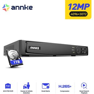 Annke - 8 Channel 4K H.265+ poe nvr, 8MP cctv Camera System Network Video Recorder For 2MP 4MP 5MP 6MP 8MP ip poe Camera - 1TB hdd Annke - 8 Channel 4K H.265+ poe nvr, 8MP cctv Camera System Network Video Recorder For 2MP 4MP 5MP 6MP 8MP ip poe Camera - 1TB hdd