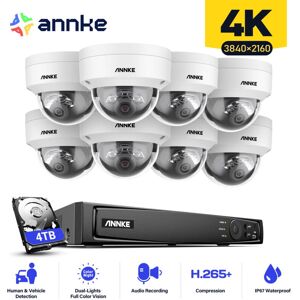 Annke - 8 Channel 4K poe nvr 8 × 8MP cctv Camera System Network Video Recorder Security Cameras cctv Kit - 4TB hdd Annke - 8 Channel 4K poe nvr 8 × 8MP cctv Camera System Network Video Recorder Security Cameras cctv Kit - 4TB hdd