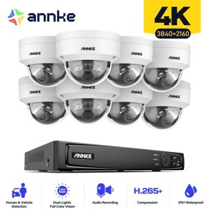ANNKE 8CH cctv Kit 4K PoE Network Video Recorder 8×8MP Cameras Smart Dual Light Camera Motion Alerts Remote Access IP67 Security Camera Surveillance System ANNKE 8CH cctv Kit 4K PoE Network Video Recorder 8×8MP Cameras Smart Dual Light Camera Motion Alerts Remote Access IP67 Security Camera Surveillance System
