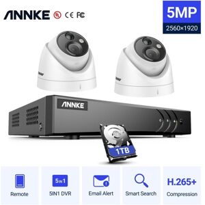 Annke - 8CH Security Camera Surveillance System Kit,5 in 1 H.265+ dvr Recorder 2MP Camera Outdoor Waterproof Video cctv Kit 2Camera - 1TB hdd Annke - 8CH Security Camera Surveillance System Kit,5 in 1 H.265+ dvr Recorder 2MP Camera Outdoor Waterproof Video cctv Kit 2Camera - 1TB hdd
