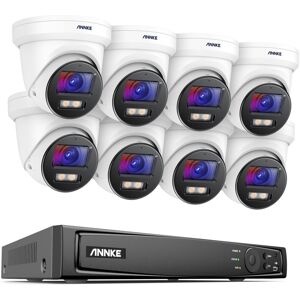 Annke - 8MP H.265+ Video PoE nvr Surveillance System 4K ir Network Turret Camera Night Vision Built-in Mic Waterproof 8Cameras Annke - 8MP H.265+ Video PoE nvr Surveillance System 4K ir Network Turret Camera Night Vision Built-in Mic Waterproof 8Cameras
