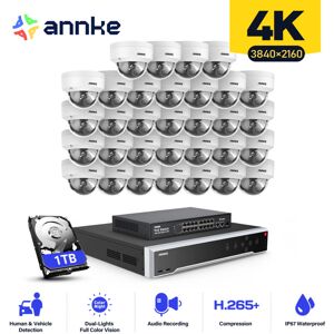 ANNKE 32CH Wired Video Surveillance Kit nvr 32×Night Vision Cameras, Email Alert, Motion Detection, Security System Outdoor Surveillance Camera app/pc ANNKE 32CH Wired Video Surveillance Kit nvr 32×Night Vision Cameras, Email Alert, Motion Detection, Security System Outdoor Surveillance Camera app/pc