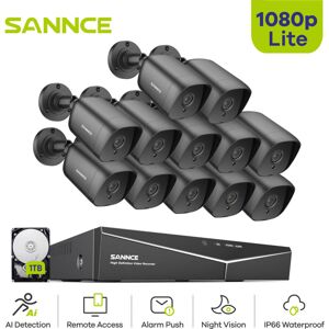 Sannce - 1080P Security Surveillance 16CH dvr Outdoor Night Vision Email Alert Waterproof Remote Monitor cctv Video Camera System - 1TB hdd Sannce - 1080P Security Surveillance 16CH dvr Outdoor Night Vision Email Alert Waterproof Remote Monitor cctv Video Camera System - 1TB hdd