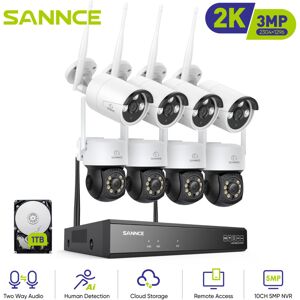 Sannce - 3MP Wireless Surveillance Camera Kit System ir Night Vision Remote Monitor Security cctv Wifi Camera Kit - 1TB hdd Sannce - 3MP Wireless Surveillance Camera Kit System ir Night Vision Remote Monitor Security cctv Wifi Camera Kit - 1TB hdd