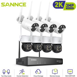 Sannce - 3MP Wireless Surveillance Camera Kit System ir Night Vision Remote Monitor Security cctv Wifi Camera Kit Sannce - 3MP Wireless Surveillance Camera Kit System ir Night Vision Remote Monitor Security cctv Wifi Camera Kit