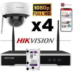 Surveillance Kit - HIKVISION - 4 Bullet Cameras - 2MP - IR Night Vision 30m - Wi-Fi NVR 4 Channels Surveillance Kit - HIKVISION - 4 Bullet Cameras - 2MP - IR Night Vision 30m - Wi-Fi NVR 4 Channels