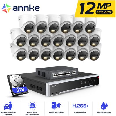 ANNKE 12MP Outdoor Video Surveillance Kit 32CH nvr 20×Smart Cameras Dual Light Night Vision, Email Alert Motion Detection Surveillance Camera app/pc Remote ANNKE 12MP Outdoor Video Surveillance Kit 32CH nvr 20×Smart Cameras Dual Light Night Vision, Email Alert Motion Detection Surveillance Camera app/pc Remote