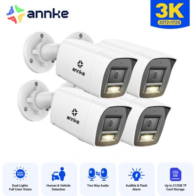Annke - 3K Exterior - 4-Cameras PoE - Security Camera System Annke - 3K Exterior - 4-Cameras PoE - Security Camera System
