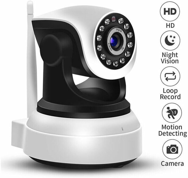 Rose - PinkWifi ip Camera, Wireless 1080P hd Indoor Security Camera, Baby Monitor, Security Camera for ios/ Android/ Windows pc, Monitor Home Child