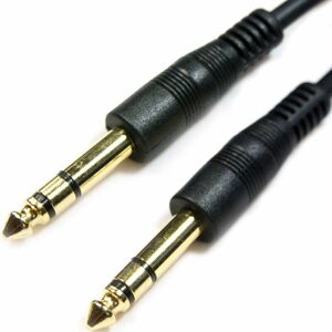 LOOPS 10m 6.35mm Stereo Male to Male Guitar Cable ¼' Instrument Audio Jack Plug Lead