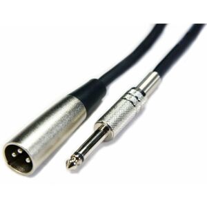 Loops - 3m 6.35mm ¼' Mono Jack Plug to xlr Male Cable 3 Pin Audio Microphone Amp Lead