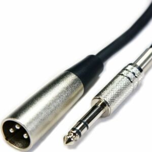 LOOPS 5m 6.35mm ¼' Stereo Jack Plug to xlr Male Cable 3 Pin Audio Microphone Amp Lead