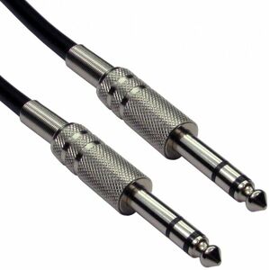 Loops - 5x 0.5m Pro 6.35mm 1/4' Stereo Jack Plug To Plug Cable Mixer Amp Audio trs Lead