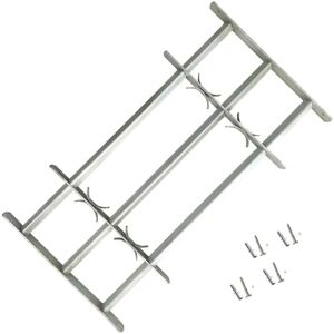 Sweiko - Adjustable Security Grille for Windows with 3 Crossbars 1000-1500 mm VDTD03956