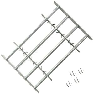 Sweiko - Adjustable Security Grille for Windows with 4 Crossbars 1000-1500 mm VDTD03959
